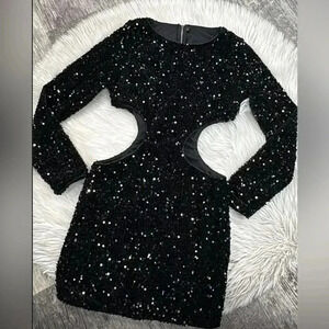 Black sequin dress